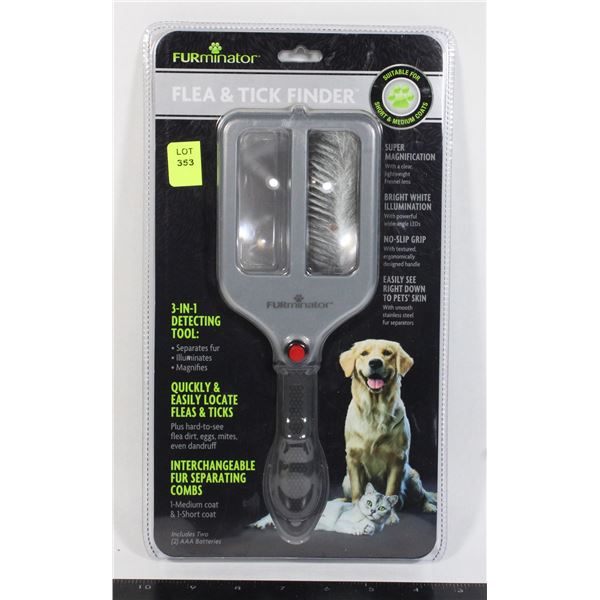 NEW FURMINATOR FLEA + TICK FINDER FOR PETS