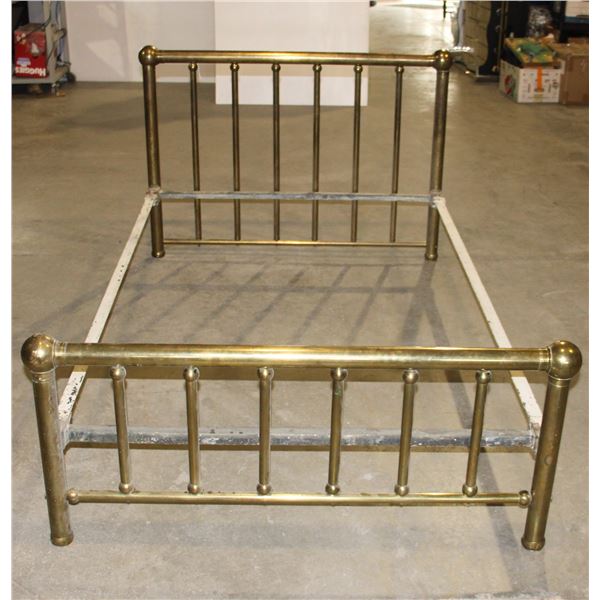 VINTAGE TWIN SIZE BRASS BEDFRAME WITH RAILS