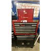 Image 1 : HUSKY BLACK MOBILE TOOL STORAGE CABINET & SEARS CRAFTSMAN RED 12 DRAWER TOP CHEST TOOLBOX