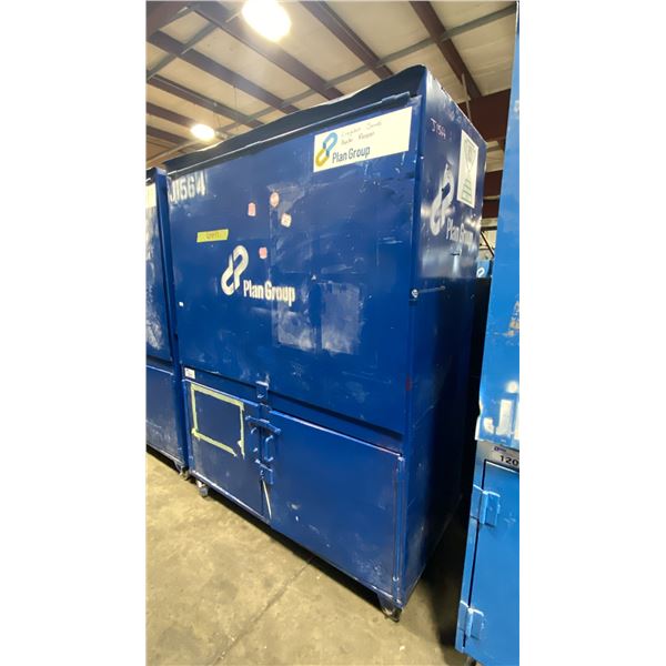 LARGE METAL MOBILE ILLUMINATED CONTRACTORS DRAFTING WORKSTATION
