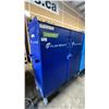 Image 1 : BLUE METAL MOBILE 2 DOOR JOB BOX STORAGE CABINET APPROX 60"W X 24"D X 69"H