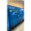 Image 1 : BLUE METAL MOBILE 2 DOOR JOB BOX STORAGE CABINET APPROX 60"W X 24"D X 69"H