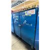 Image 2 : BLUE METAL MOBILE 2 DOOR JOB BOX STORAGE CABINET APPROX 60"W X 24"D X 69"H