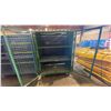 Image 1 : GREEN 2 DOOR METAL MESH 50"W X 28"D X 69"H HEAVY DUTY INDUSTRIAL TRANSPORT / STORAGE CART