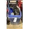 Image 1 : 3 PLASTIC BINS WITH ASSORTED TOOLS/CAR PARTS
