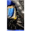 Image 2 : 3 PLASTIC BINS WITH ASSORTED TOOLS/CAR PARTS