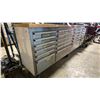 Image 1 : METAL WOOD TOP MOBILE MECHANICS 24 DRAWER TOOL BENCH WITH LARGE ASSORTMENT OF TOOL CONTENTS