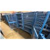Image 2 : BLUE 2 DOOR METAL MESH 61"W X 25"D X 67"H HEAVY DUTY INDUSTRIAL TRANSPORT / STORAGE CART WITH CRANE