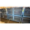 Image 1 : BLUE 2 DOOR METAL MESH 61"W X 25"D X 67"H HEAVY DUTY INDUSTRIAL TRANSPORT / STORAGE CART WITH CRANE