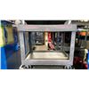 Image 1 : GREY PLASTIC 2 TIER 40"L X 25"W X 33"H INDUSTRIAL MOBILE PRODUCT CART