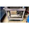 Image 1 : GREY PLASTIC 2 TIER 40"L X 25"W X 33"H INDUSTRIAL MOBILE PRODUCT CART