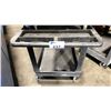 Image 2 : BLACK PLASTIC 2 TIER 45"L X 25"W X 33"H INDUSTRIAL MOBILE PRODUCT CART