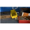 Image 6 : BLUE 2 DOOR METAL MESH 61"W X 25"D X 67"H HEAVY DUTY INDUSTRIAL TRANSPORT / STORAGE CART WITH CRANE