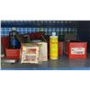 Image 7 : BLUE 2 DOOR METAL MESH 61"W X 25"D X 67"H HEAVY DUTY INDUSTRIAL TRANSPORT / STORAGE CART WITH CRANE