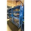 Image 2 : BLUE 2 DOOR METAL MESH 61"W X 25"D X 67"H HEAVY DUTY INDUSTRIAL TRANSPORT / STORAGE CART WITH CRANE