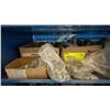 Image 4 : BLUE 2 DOOR METAL MESH 61"W X 25"D X 67"H HEAVY DUTY INDUSTRIAL TRANSPORT / STORAGE CART WITH CRANE