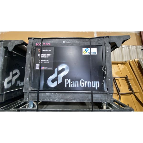 SOUTHWIRE BLACK PLASTIC / METAL  2 TIER 46"L X 26"W X 33 1/2"H INDUSTRIAL MOBILE PRODUCT / TOOL