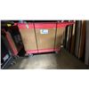 Image 1 : ULINE RED PLASTIC / METAL  2 TIER 46"L X 26"W X 33 1/2"H INDUSTRIAL MOBILE PRODUCT / TOOL