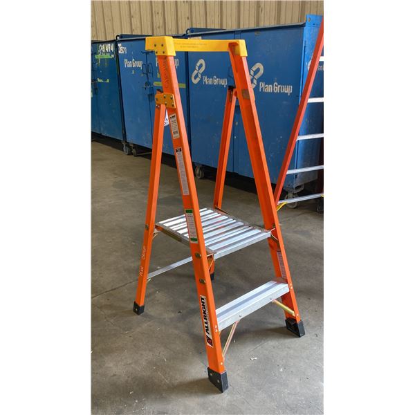 ALLRIGHT 2' ORANGE CARBON FIBER INDUSTRIAL PLATFORM LADDER