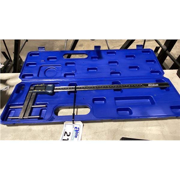 FOWLER EZ-DRUM DIGITAL CALIPER IN HARD TRANSPORT CASE