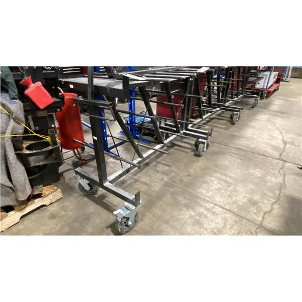 BLACK METAL 60 L X 25 W X 44 H MOBILE INDUSTRIAL MULTI WIRE CART