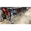 Image 1 : BLACK METAL 60"L X 25"W X 44"H MOBILE INDUSTRIAL MULTI WIRE CART