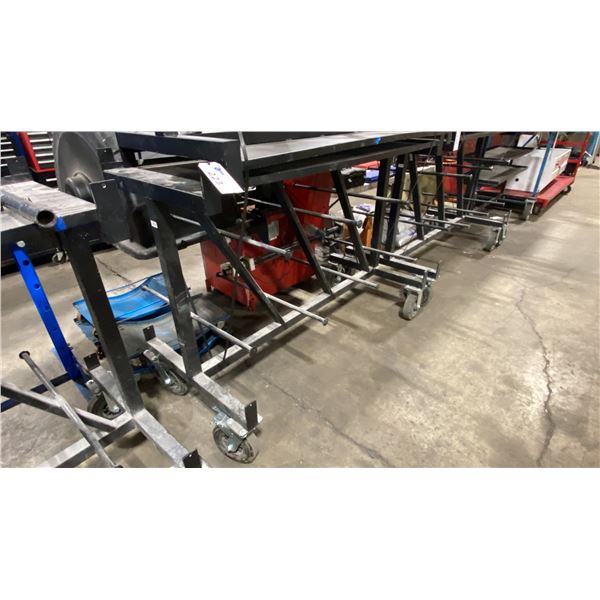 BLACK METAL 60 L X 25 W X 44 H MOBILE INDUSTRIAL MULTI WIRE CART