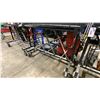Image 2 : BLACK METAL 60"L X 25"W X 44"H MOBILE INDUSTRIAL MULTI WIRE CART