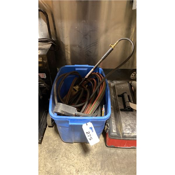 BLUE BIN OG TORCH HOSE, AIR HOSE, ELECTRICAL CABLE, & INDUSTRIAL TIGER ROOFING TORCH
