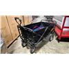 Image 3 : BLACK FABRIC FOLDING WAGON, YIZI GO PORTABLE CHAIR, NEOPRENE TOTE BAG & ASSORTED CHANGE PURSES /