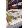 Image 1 : PLASTIC TRANSPORT BIN OF SOLID METAL COMMERCIAL PILL PRESS DIES / PUNCHES WITH LID