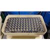 Image 2 : PLASTIC TRANSPORT BIN OF SOLID METAL COMMERCIAL PILL PRESS DIES / PUNCHES WITH LID