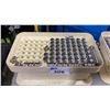 Image 2 : PLASTIC TRANSPORT BIN OF SOLID METAL COMMERCIAL PILL PRESS DIES / PUNCHES WITH LID