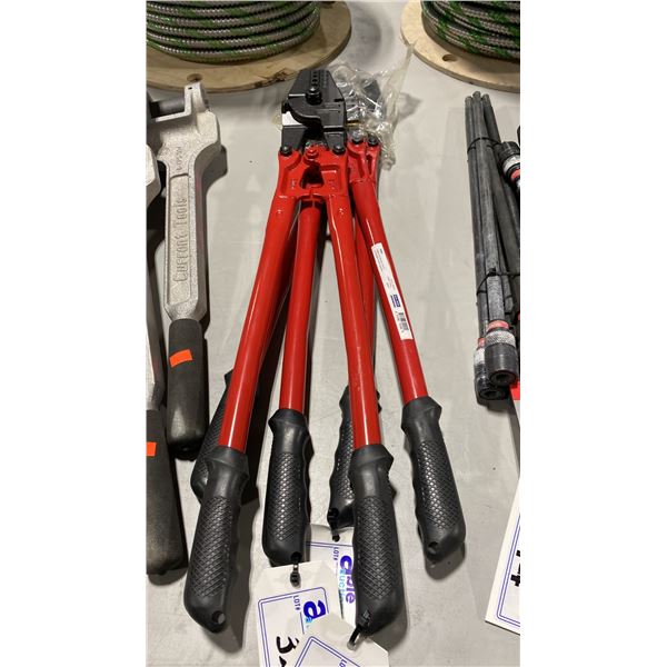 3 RED BEN-MORE INDUSTRIAL HAND OPERATED SWAGGER SLEEVES CRIMPING TOOLS