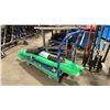 Image 2 : BLUE METAL INDUSTRIAL FLAT PANEL MOBILE PRODUCT CART WITH REMOVABLE HANDLE, 4 WHEEL DOLLY, 2 ROLLS