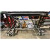 Image 1 : BLACK METAL 60"L X 25"W X 44"H MOBILE INDUSTRIAL MULTI WIRE CART