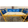 Image 3 : METALTECH YELLOW 6' MOBILE ADJUSTABLE HEIGHT DRYWALLER'S SCAFFOLDING WITH 1,000 LB LOAD CAPACITY