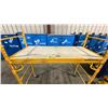 Image 3 : METALTECH YELLOW 6' MOBILE ADJUSTABLE HEIGHT DRYWALLER'S SCAFFOLDING WITH 1,000 LB LOAD CAPACITY
