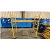 Image 1 : METALTECH YELLOW 6' MOBILE ADJUSTABLE HEIGHT DRYWALLER'S SCAFFOLDING WITH 1,000 LB LOAD CAPACITY