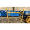 Image 1 : METALTECH YELLOW 6' MOBILE ADJUSTABLE HEIGHT DRYWALLER'S SCAFFOLDING WITH 1,000 LB LOAD CAPACITY