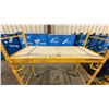 Image 3 : METALTECH YELLOW 6' MOBILE ADJUSTABLE HEIGHT DRYWALLER'S SCAFFOLDING WITH 1,000 LB LOAD CAPACITY