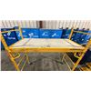Image 3 : METALTECH YELLOW 6' MOBILE ADJUSTABLE HEIGHT DRYWALLER'S SCAFFOLDING WITH 1,000 LB LOAD CAPACITY
