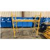 Image 1 : METALTECH YELLOW 6' MOBILE ADJUSTABLE HEIGHT DRYWALLER'S SCAFFOLDING WITH 1,000 LB LOAD CAPACITY