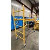 Image 2 : METALTECH YELLOW 6' MOBILE ADJUSTABLE HEIGHT DRYWALLER'S SCAFFOLDING WITH 1,000 LB LOAD CAPACITY