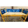 Image 3 : METALTECH YELLOW 6' MOBILE ADJUSTABLE HEIGHT DRYWALLER'S SCAFFOLDING WITH 1,000 LB LOAD CAPACITY
