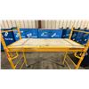 Image 3 : METALTECH YELLOW 6' MOBILE ADJUSTABLE HEIGHT DRYWALLER'S SCAFFOLDING WITH 1,000 LB LOAD CAPACITY