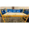 Image 3 : METALTECH YELLOW 6' MOBILE ADJUSTABLE HEIGHT DRYWALLER'S SCAFFOLDING WITH 1,000 LB LOAD CAPACITY