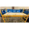 Image 3 : METALTECH YELLOW 6' MOBILE ADJUSTABLE HEIGHT DRYWALLER'S SCAFFOLDING WITH 1,000 LB LOAD CAPACITY