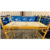 Image 3 : METALTECH YELLOW 6' MOBILE ADJUSTABLE HEIGHT DRYWALLER'S SCAFFOLDING WITH 1,000 LB LOAD CAPACITY
