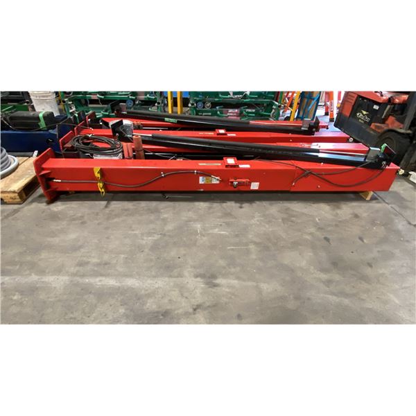 JOHN BEAN EELR532A RED 10,000 LB CAPACITY SINGLE PHASE 230V, 2 POST 4 POINT HYDRAULIC VEHICLE HOIST
